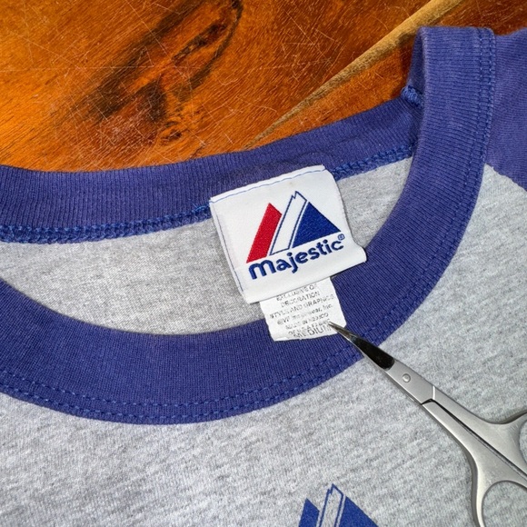 Women’s Majestic New York Mets NYM Inaugural MLB Baseball Raglan T-Shirt M Med - Picture 4 of 7